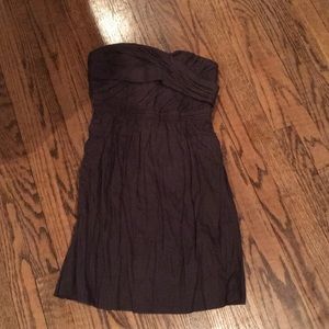 Grey strapless dress